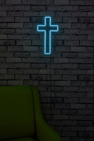 Neonverlichting Jezus Christus - Wallity reeks - Blauw Neonverlichting Jezus Christus - Wallity reeks - Blauw