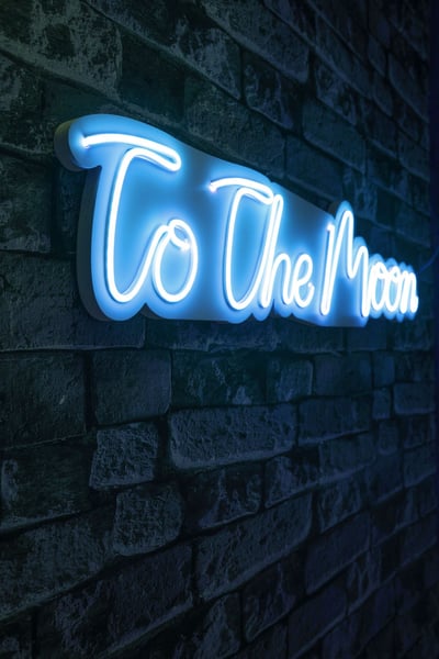 Neonverlichting To The Moon - Wallity reeks - Blauw
