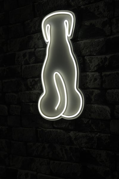 Neonverlichting hond - Wallity reeks - Wit