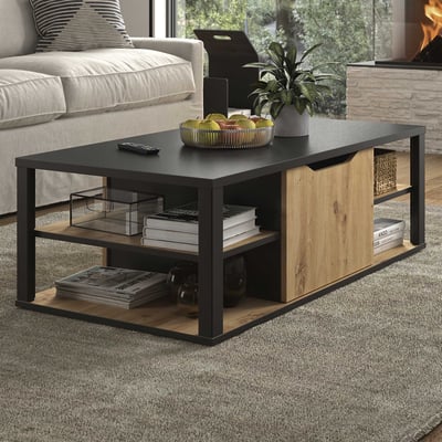 Salontafel Butch 110x60cm - eik decor/zwart Salontafel Butch 110x60cm - eik decor/zwart