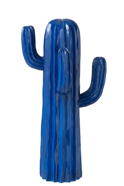 Cactus polyresine blauw large Cactus polyresine blauw large