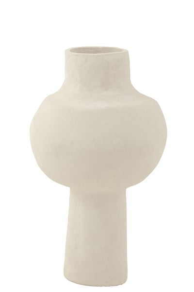 Pot original papier mache wit