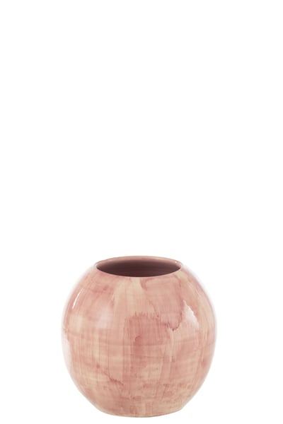 Bloempot handgeschilderd keramiek roze medium Bloempot handgeschilderd keramiek roze medium