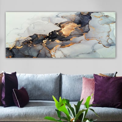 Erin Decoratief canvas schilderij | Houten lijst | 50 x 120 cm