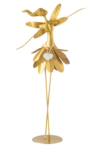 Fee hart label metaal goud large