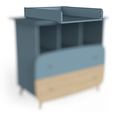 Verzorgingstafeltje voor commode Firmiana | 96 x 71,7 x 11,5 cm | Blauw Verzorgingstafeltje voor commode Firmiana | 96 x 71,7 x 11,5 cm | Blauw