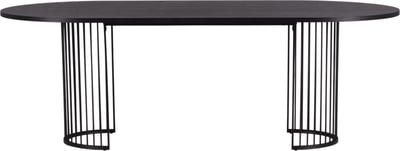 Eettafel Hamneskär Venture Design - MDF / Metaal - 220x110cm - Zwart