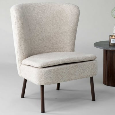 Fauteuil Hällsö - Polyester Bouclé - 80x92x66 cm - Beige