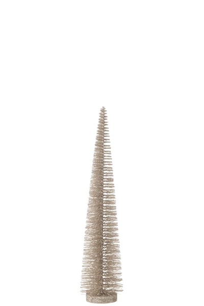 Kerstboom decoratief glitter plastiek greige medium