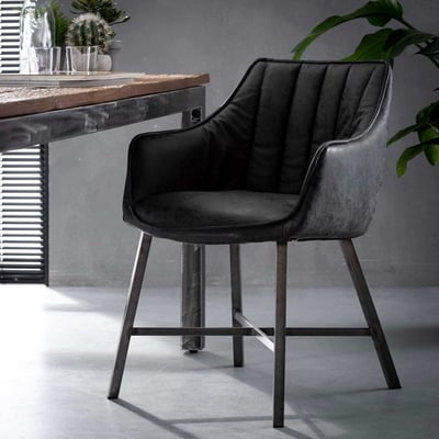 Eetkamerfauteuil Strike - zwart