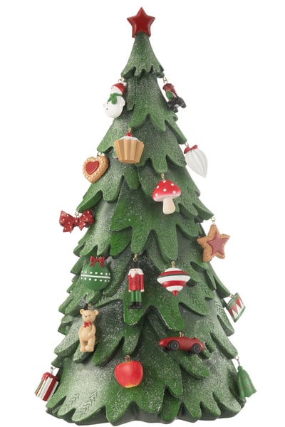 Kerstboom ornamenten resine mix large Kerstboom ornamenten resine mix large