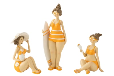 Strand vrouwen resin oranje assortiment van 3 Strand vrouwen resin oranje assortiment van 3