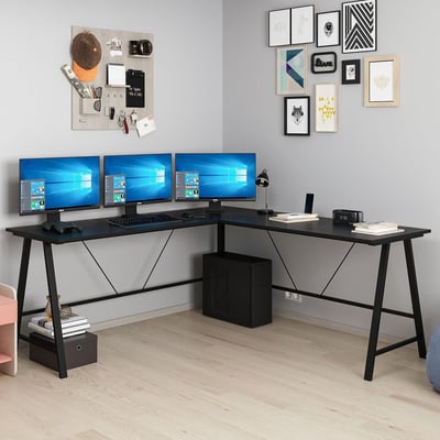Stijlvol Zwart Studiebureau | 100% Melamine | 180x76x60cm