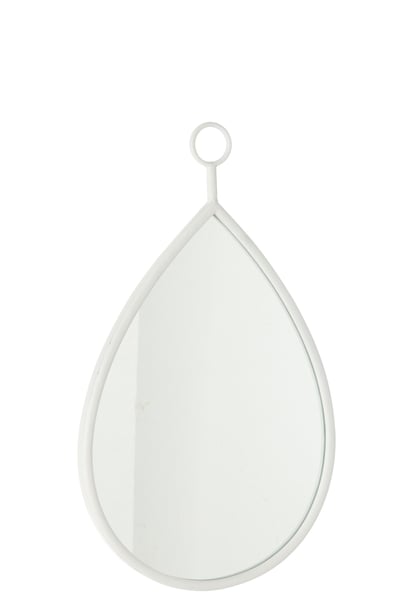 Hangspiegel drop spiegel/mdf wit medium