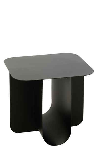 Bijzettafel vierkant metaal zwart