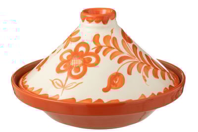 Tagine granada ceramic white/orange Tagine granada ceramic white/orange