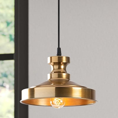 Elegante kroonluchter met gouden glans | 22x22cm | 109cm hoogte