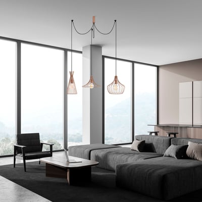 Mezopotamya Kroonluchter | METALEN BEHUIZING | Koper
