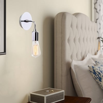 Noor Wandlamp | Chroom | 12 cm Diameter | 20 cm Hoogte Noor Wandlamp | Chroom | 12 cm Diameter | 20 cm Hoogte