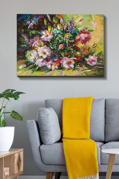 Schutblad op canvas | 100% houten frame | Veelkleurig