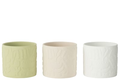 Bloempot aloha terracotta mix large assortiment van 3