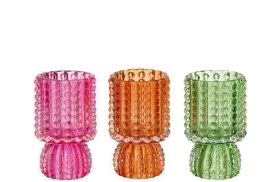 Kandelaar kala glas mix assortiment van 3