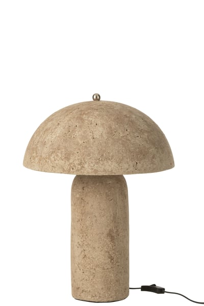 Tafellamp paddenstoel papier mache beige Tafellamp paddenstoel papier mache beige