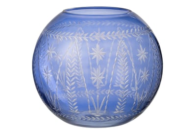 Vaas tarifa rond glas blauw