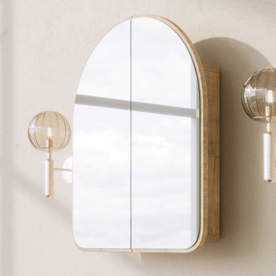 Spiegelkast Woody Fashion | 50 x 12 x 45 cm | Beige Spiegelkast Woody Fashion | 50 x 12 x 45 cm | Beige