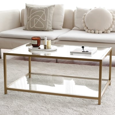 Locelso Salontafel | 100% Gehard Glas | 4mm Dikte | Goud Locelso Salontafel | 100% Gehard Glas | 4mm Dikte | Goud
