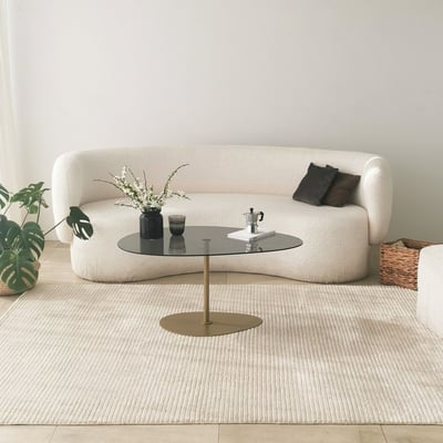 Salontafel Woody Fashion | Ø90 x 60 x 40 cm | Dark Grey Gold Salontafel Woody Fashion | Ø90 x 60 x 40 cm | Dark Grey Gold