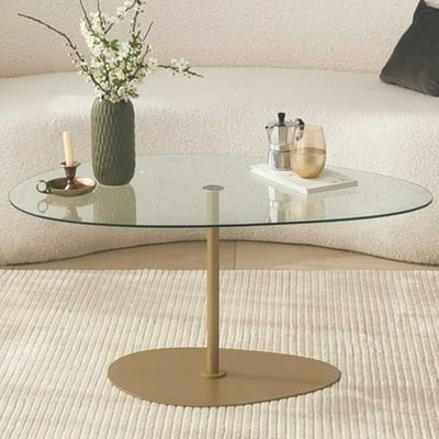 Porto Salontafel | GEHARD GLAS | Transparant, Goud