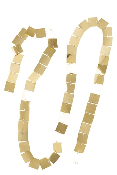 Slinger  vierkant pvc goudkleurig