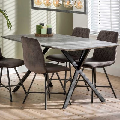 Eetkamertafel Alec 160x90 industrieel - beton