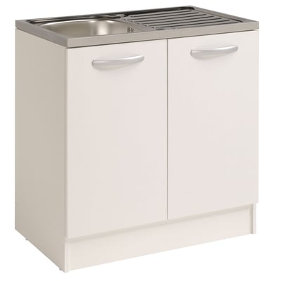 Kast Spring 80 cm - 2 deuren zonder spoelbak - wit