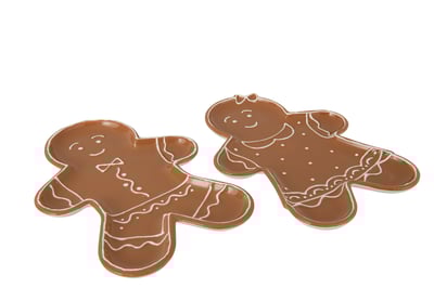 Dienblad cookie dolomiet caramel/wit assortiment van 2