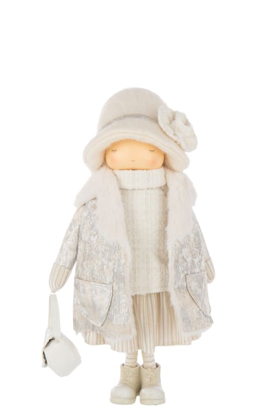 Meisje tas polyester gebroken wit large