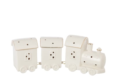 Trein led 2 wagons klei wit