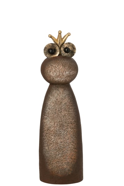 Kikker kroon magnesium donkerbruin/goudkleurig large