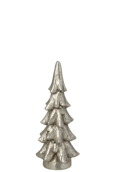 Kerstboom ronde basis  magnesium zilverkleurig small
