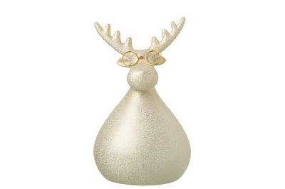 Rendier bril porselein goudkleurig large