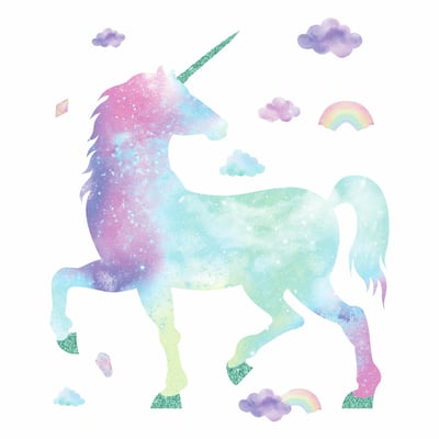 Muursticker Galaxy Unicorn Muursticker Galaxy Unicorn