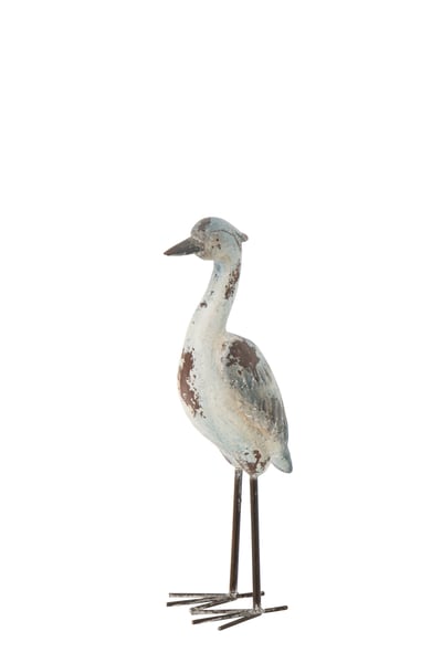 Vogel antiek buiten magnesium blauw/wit small