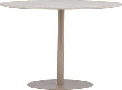 Ronde eettafel Lycke Venture Design - MDF Marmerlook - Ø110 cm - Beige