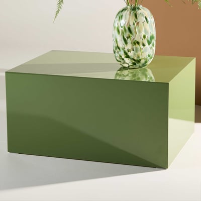 Salontafel York - MDF glans - 80x60cm - Donkergroen