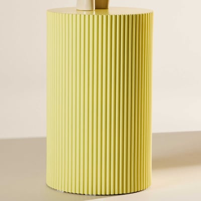 Bijzettafel Lenox - MDF - Ø30,5 cm - Lichtgeel