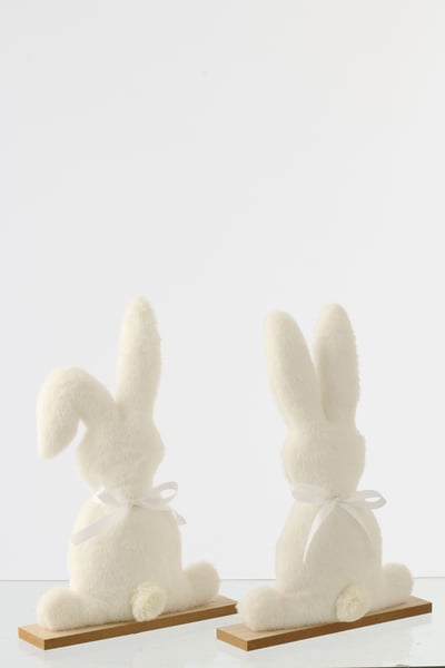 Konijn polyester wit large assortiment van 2