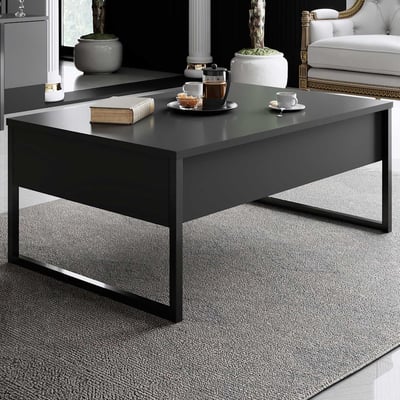 Luxe C Salontafel | 100% MELAMINE | Antraciet, Zwart