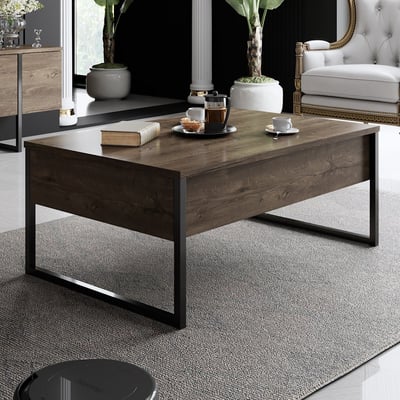 Salontafel Woody Fashion | 90 x 60 x 40 cm | Walnut Black Salontafel Woody Fashion | 90 x 60 x 40 cm | Walnut Black