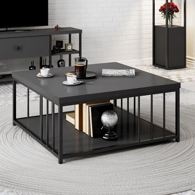 Zenn Salontafel | 100% MELAMINE | Antraciet, Zwart
